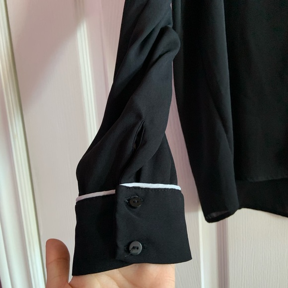 ZARA BLACK BUTTON UP TOP - Picture 5 of 6